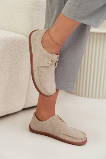 apavi Sieviešu Typu BarefootIeslēgtsturalnego zamšādasu Zazoo 327 Ziloņkaula krāsas