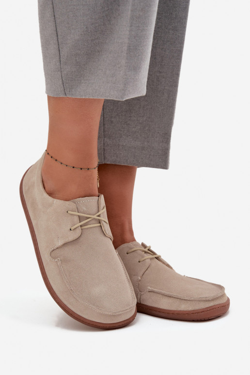 apavi Sieviešu Typu BarefootIeslēgtsturalnego zamšādasu Zazoo 327 Ziloņkaula krāsas