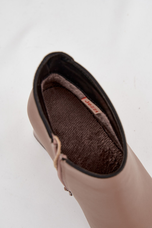 Āda Sieviešu puszābaki siltināti ar papēdi smilšu krāsas Ivessara