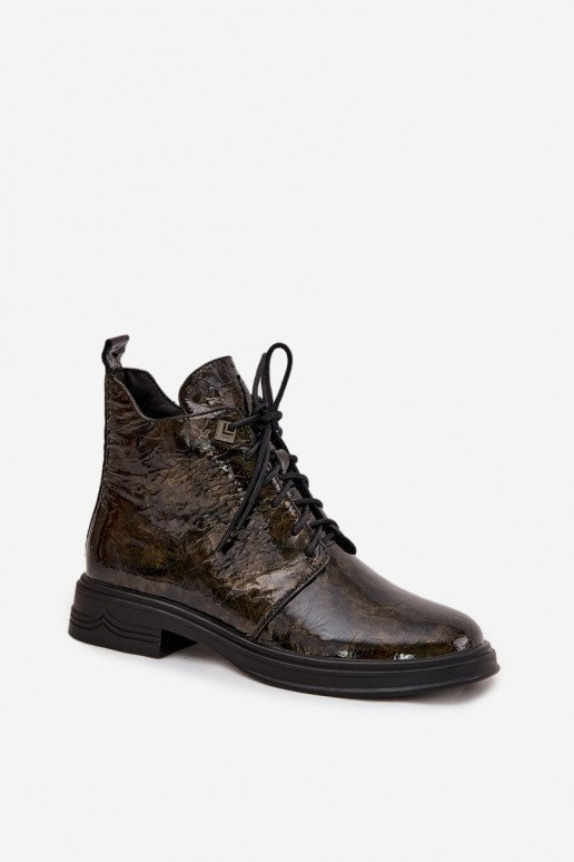 Āda Laque Sieviešu puszābaki siltināti Uz pili D&A LZ42-042 Zelta krāsas Āda Laque Sieviešu puszābaki siltināti Uz pili D&A LZ42-042 Zelta krāsas