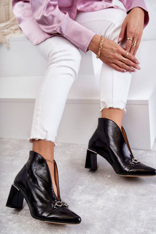 Āda Sieviešu puszābaki ar papēdi Tā irciejka melnas krāsas 05262-01