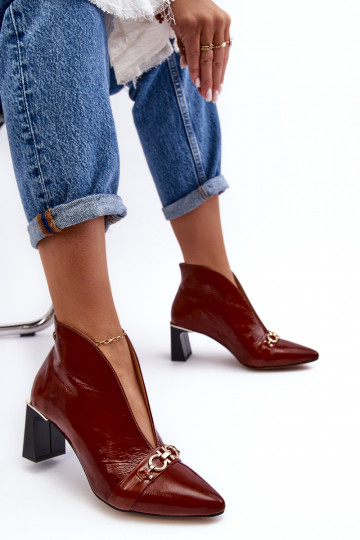 Āda Sieviešu puszābaki ar papēdi Tā irciejka 05262-02 brūnas krāsas