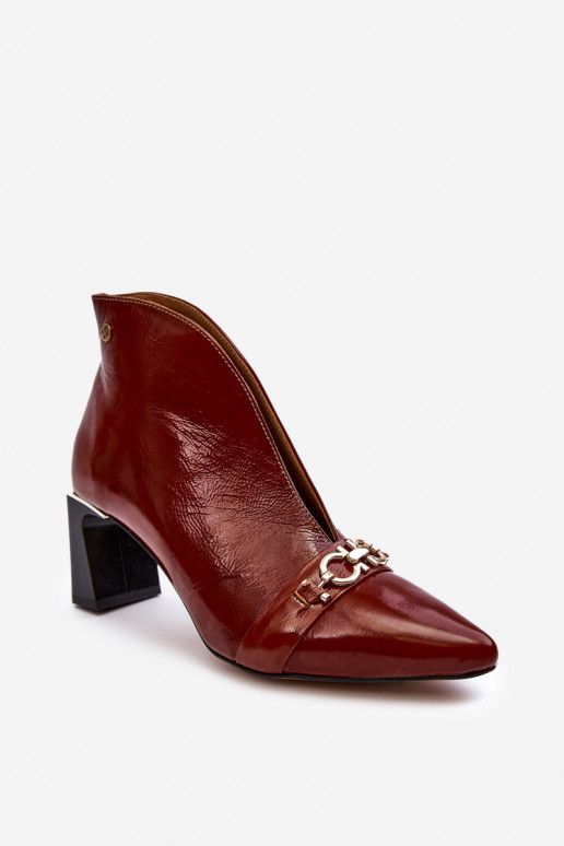 Āda Sieviešu puszābaki ar papēdi Tā irciejka 05262-02 brūnas krāsas