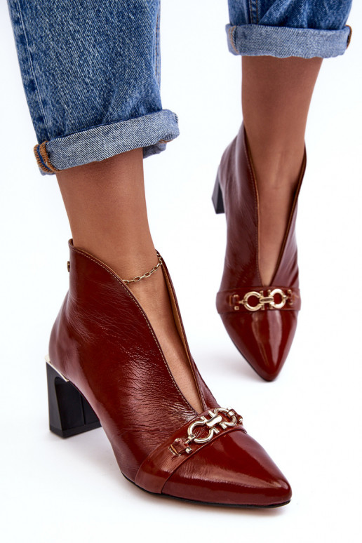 Āda Sieviešu puszābaki ar papēdi Tā irciejka 05262-02 brūnas krāsas