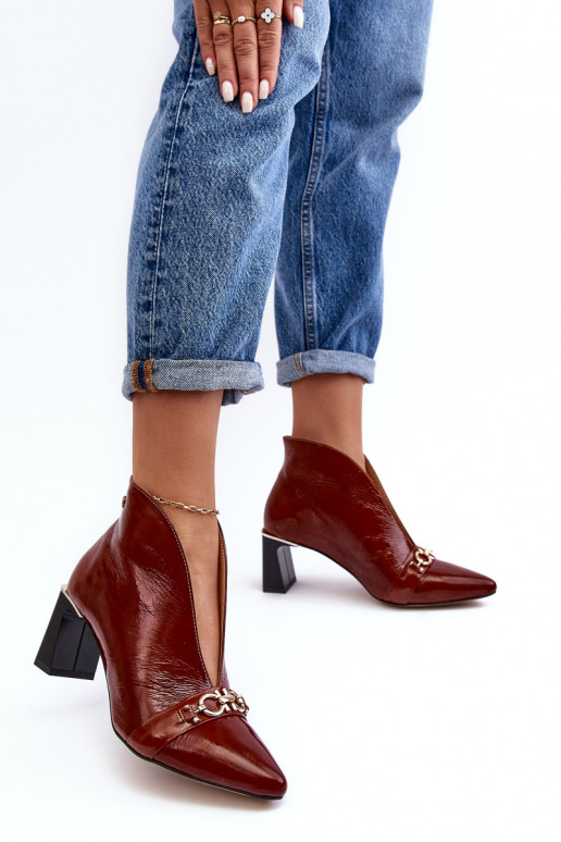 Āda Sieviešu puszābaki ar papēdi Tā irciejka 05262-02 brūnas krāsas