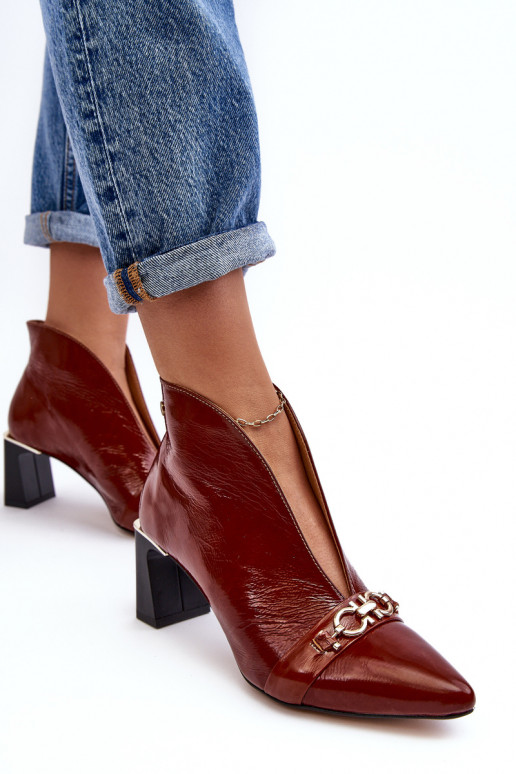 Āda Sieviešu puszābaki ar papēdi Tā irciejka 05262-02 brūnas krāsas