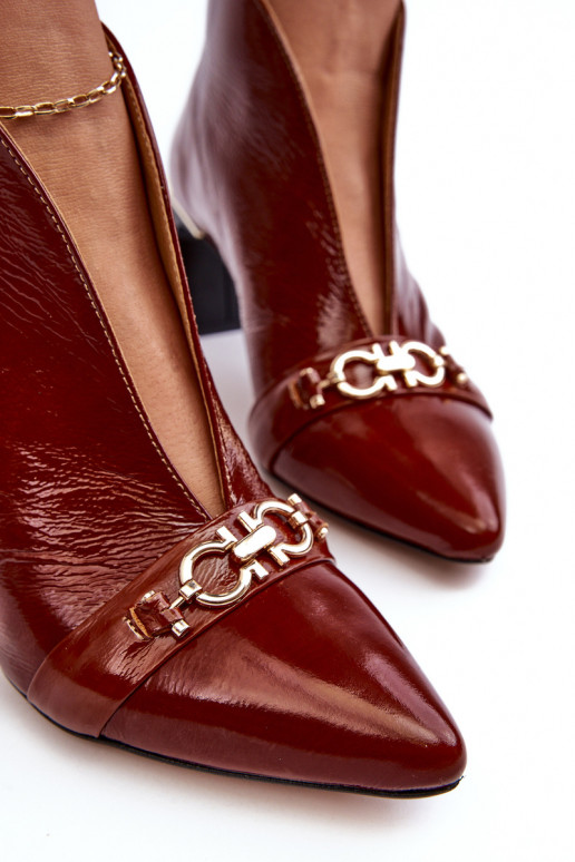 Āda Sieviešu puszābaki ar papēdi Tā irciejka 05262-02 brūnas krāsas