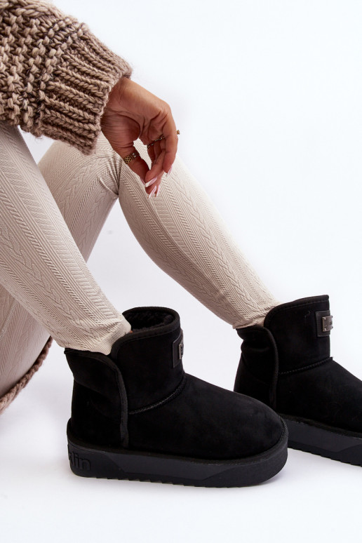 Vegāns INodoodporne sniega apavi ar platformu D.Franklin DFSH371004 melnas krāsas