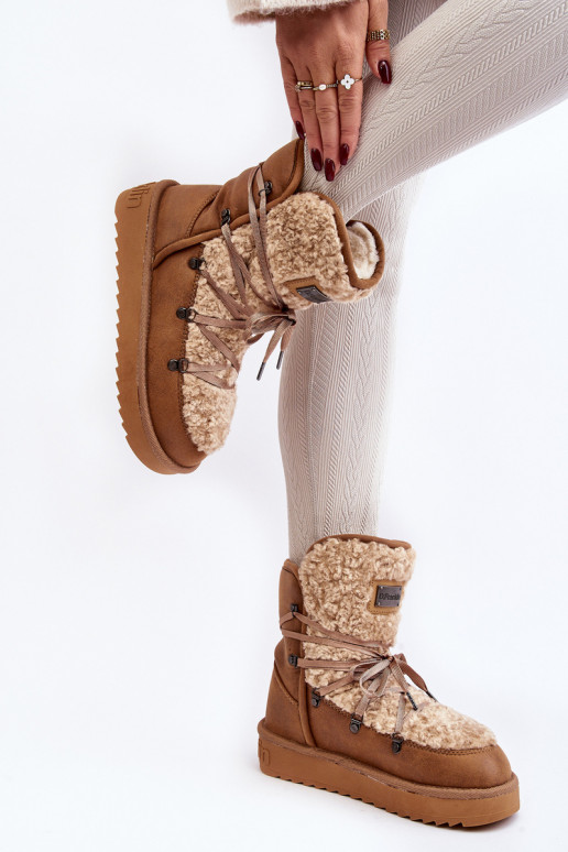 INodoodporne sniega apavi ar platformu Vegāns D.Franklin DFSH370004 brūnas krāsas