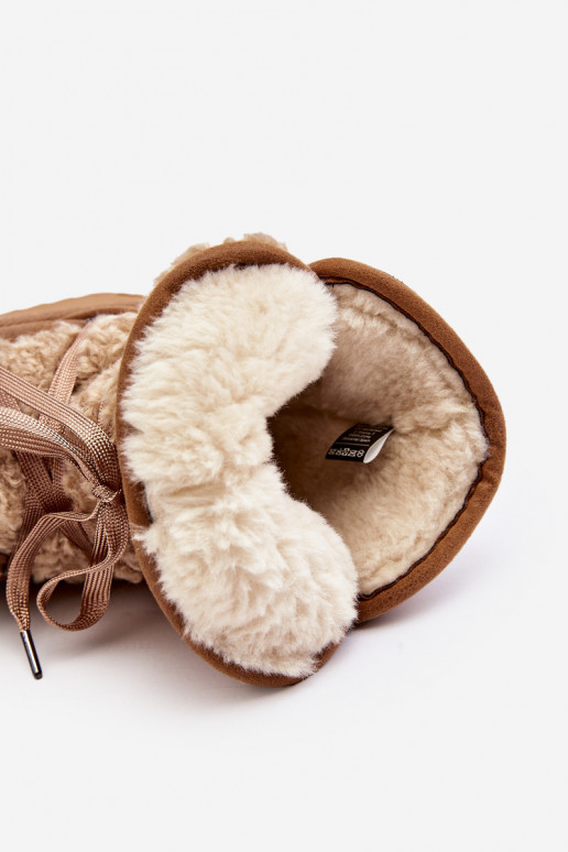 INodoodporne sniega apavi ar platformu Vegāns D.Franklin DFSH370004 brūnas krāsas