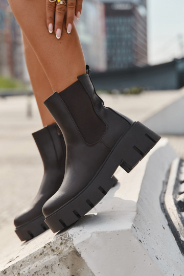 Stilīgi siltināti sieviešu zābaki no eko ādas tumši brūnā krāsā "Fivienne" 2