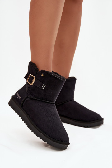 sniega apavi Sieviešu ar sprādzēm INrangler 20253091.25Y melnas krāsas 2