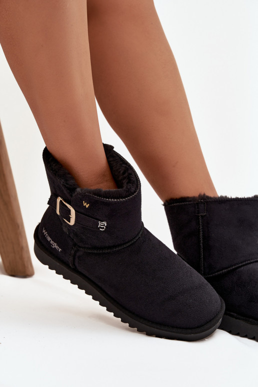 sniega apavi Sieviešu ar sprādzēm INrangler 20253091.25Y melnas krāsas