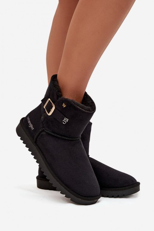 sniega apavi Sieviešu ar sprādzēm INrangler 20253091.25Y melnas krāsas