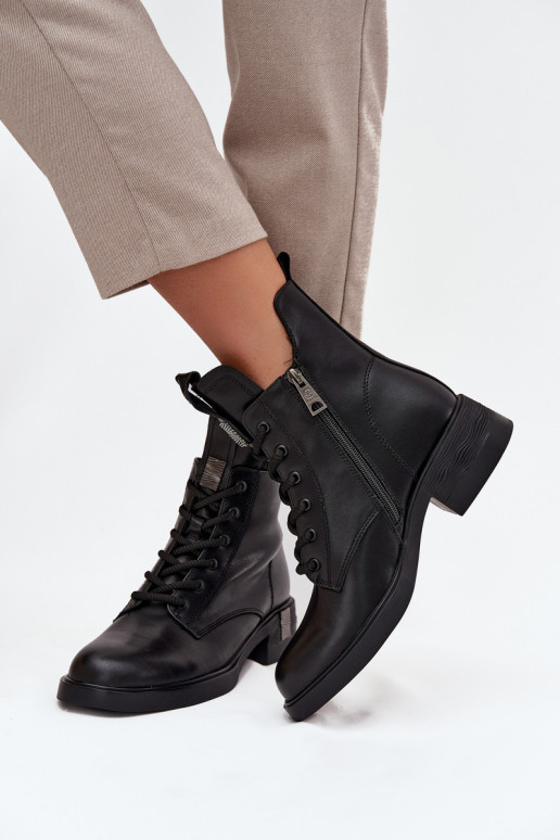 Āda Sieviešu puszābaki Uz Zema Papēža Vinceza 66818 melnas krāsas