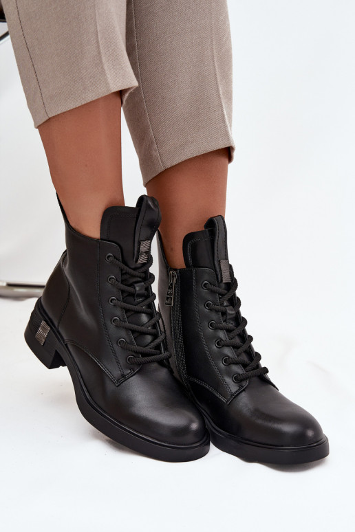 Āda Sieviešu puszābaki Uz Zema Papēža Vinceza 66818 melnas krāsas