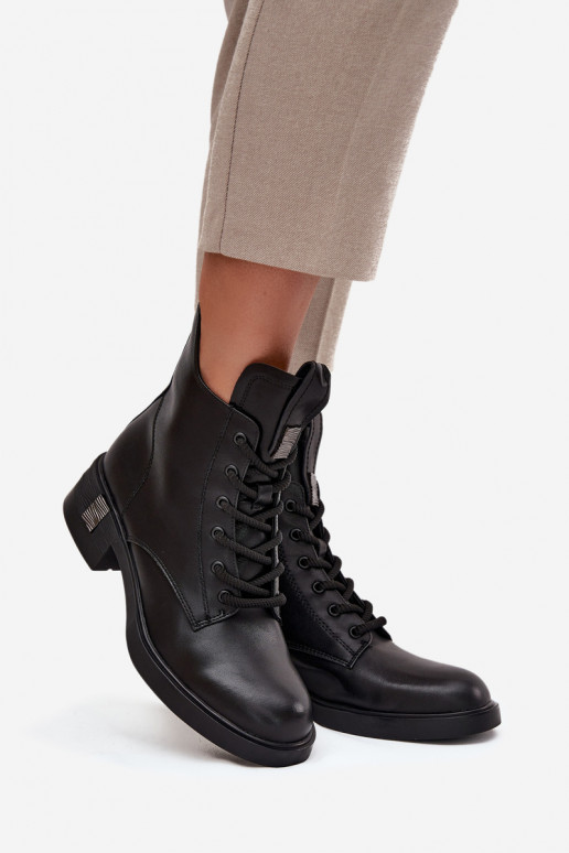 Āda Sieviešu puszābaki Uz Zema Papēža Vinceza 66818 melnas krāsas