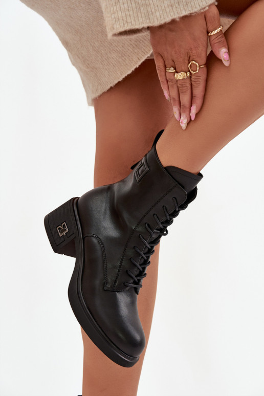 siltināti Sieviešu puszābakiIeslēgtsturalnej Skóry Klockā Vinceza 66819 melnas krāsas siltināti Sieviešu puszābakiIeslēgtsturalnej Skóry Klockā Vinceza 66819 melnas krāsas