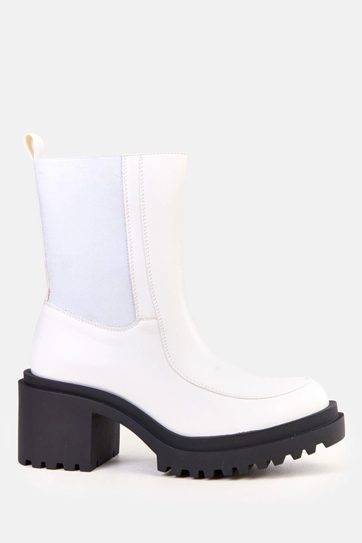 Baltie zābaki uz stabiņa ar elastīgu...