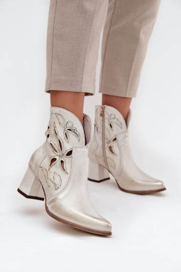 Āda Ažūrs Sieviešu puszābaki Zazoo 3647 Zelta krāsas Przecierany