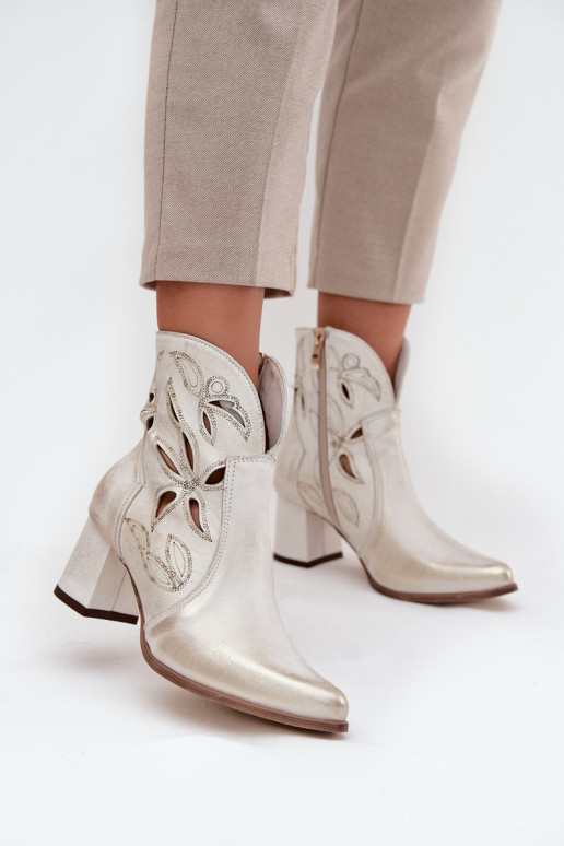 Āda Ažūrs Sieviešu puszābaki Zazoo 3647 Zelta krāsas Przecierany