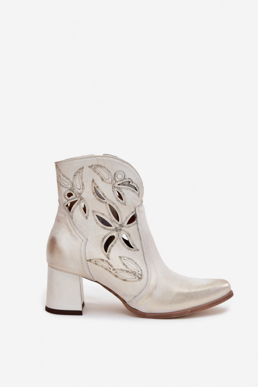 Āda Ažūrs Sieviešu puszābaki Zazoo 3647 Zelta krāsas Przecierany