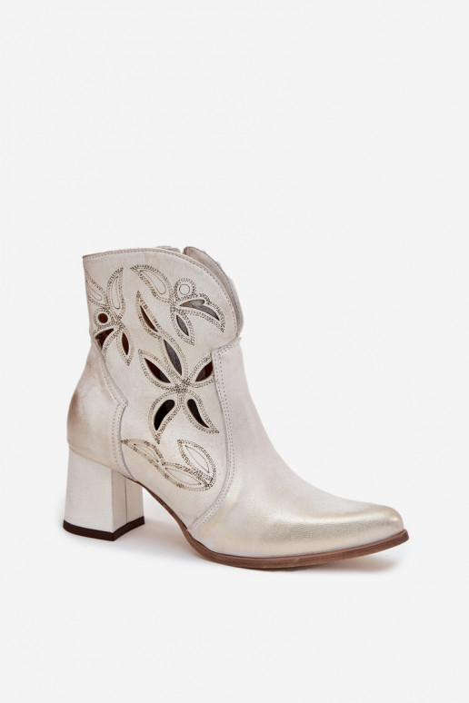 Āda Ažūrs Sieviešu puszābaki Zazoo 3647 Zelta krāsas Przecierany