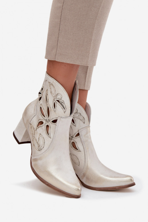 Āda Ažūrs Sieviešu puszābaki Zazoo 3647 Zelta krāsas Przecierany