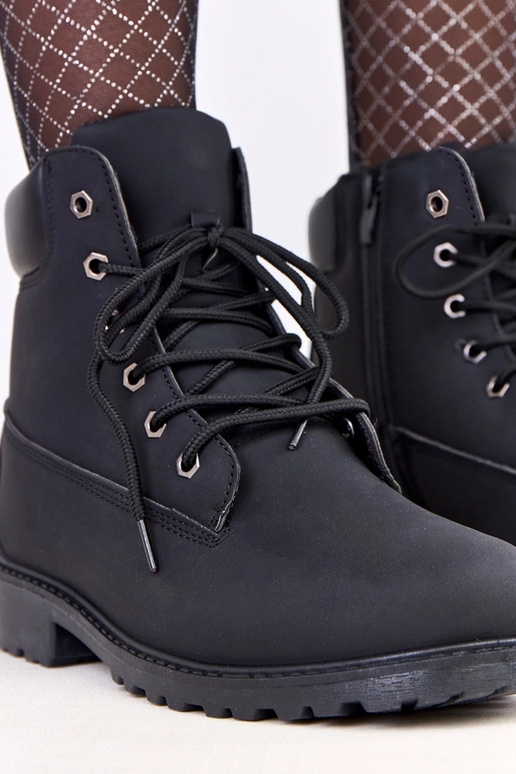 Melni sieviešu siltie trapper zābaki...