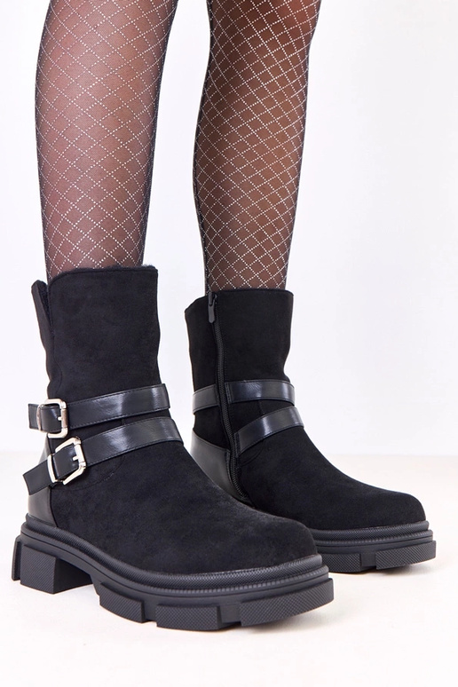 Melni siltie zābaki ar sprādzēm Lulisa