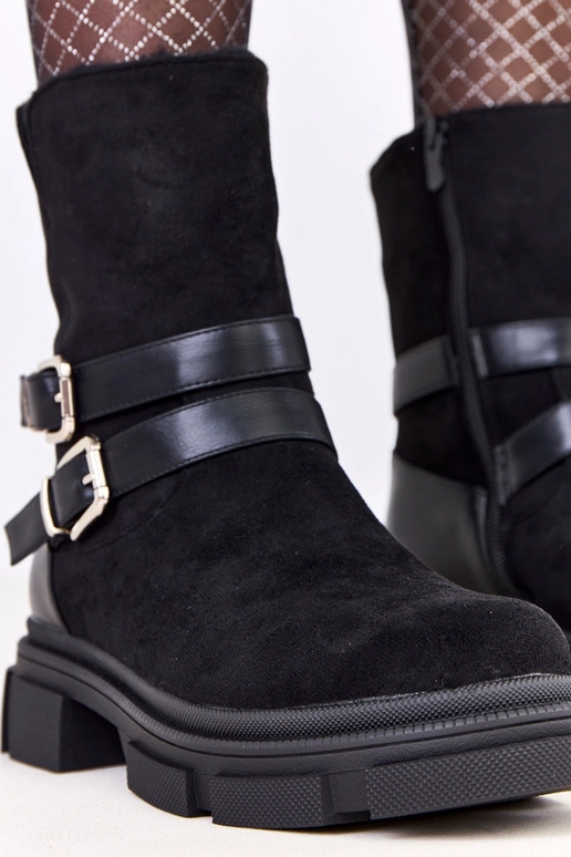 Melni siltie zābaki ar sprādzēm Lulisa