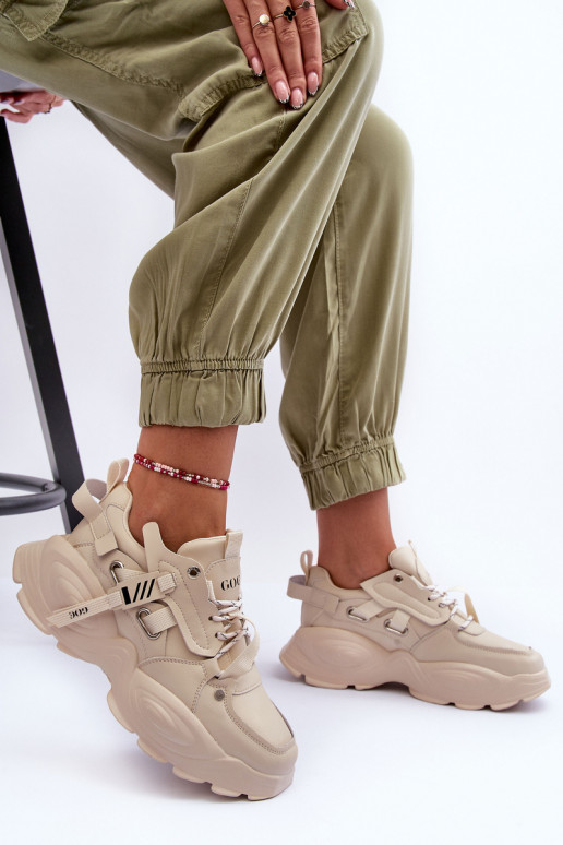 sporta apavi Sneakers modeļa apavi GOE MM2N4015 smilšu krāsas