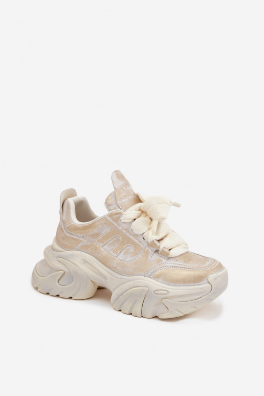 Āda Sneakers modeļa apavi Sieviešu GOE SS2N4009 Zelta krāsas