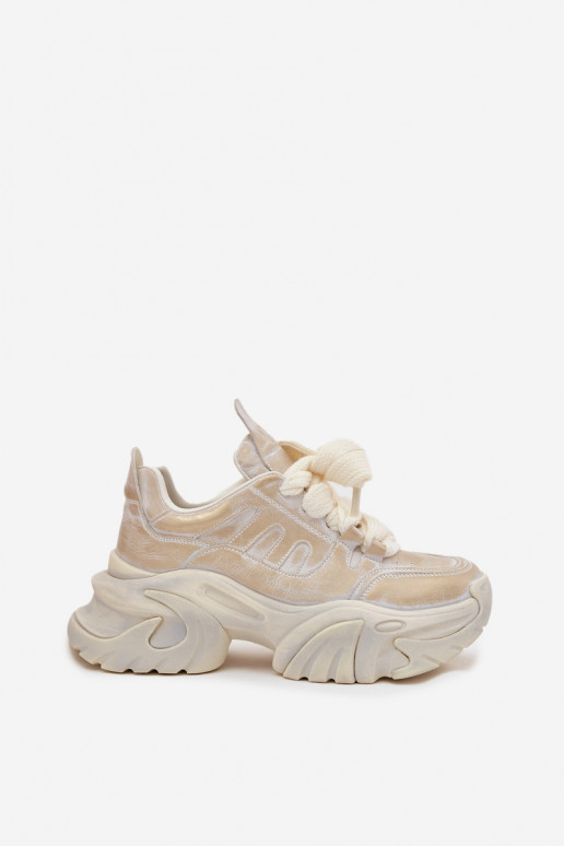 Āda Sneakers modeļa apavi Sieviešu GOE SS2N4009 Zelta krāsas