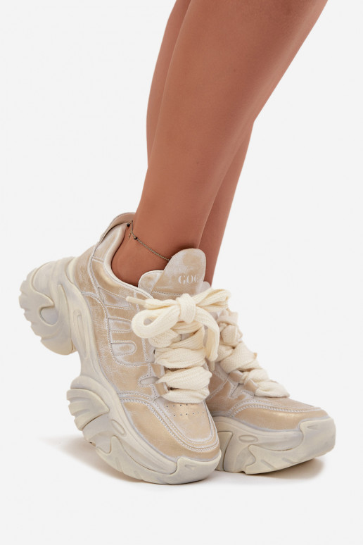 Āda Sneakers modeļa apavi Sieviešu GOE SS2N4009 Zelta krāsas