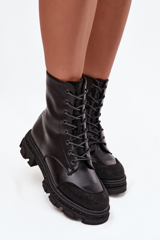 zābaki Sieviešu siltināti Ar Dekorāciju S.Barski HY42-982 melnas krāsas