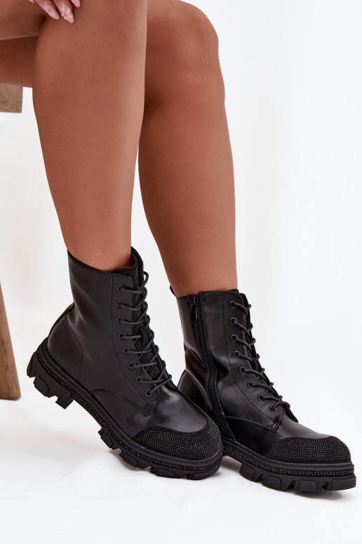 zābaki Sieviešu siltināti Ar Dekorāciju S.Barski HY42-982 melnas krāsas