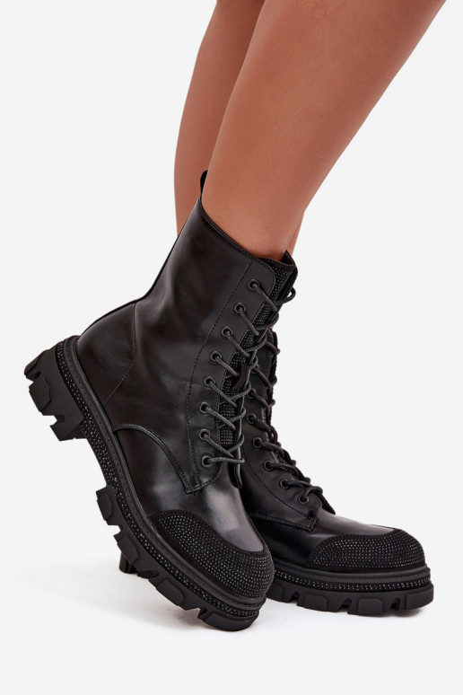 zābaki Sieviešu siltināti Ar Dekorāciju S.Barski HY42-982 melnas krāsas