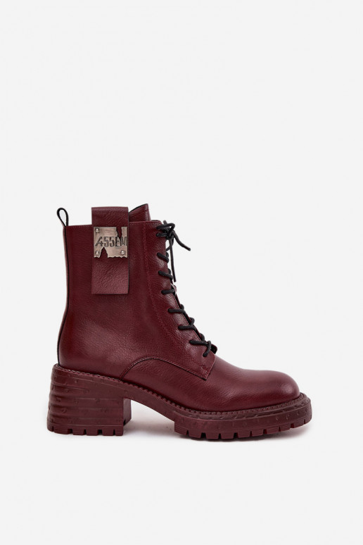 Āda zābaki Sieviešu Klockā Ar greznu Detalem Artiker 57C0211 bordo krāsas