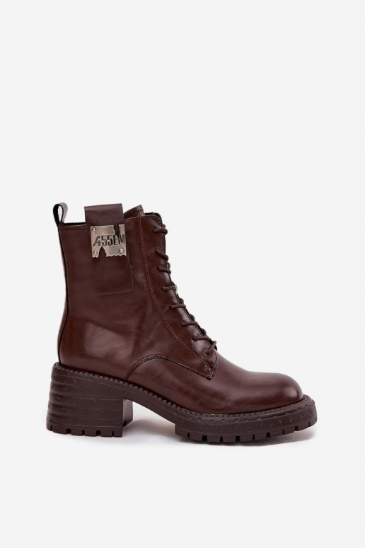 Āda zābaki Sieviešu Klockā Ar greznu Detalem Artiker 57C0213 brūnas krāsas