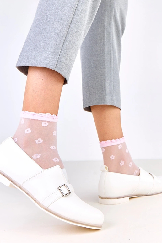 Balti sieviešu pussprādzītes ar ādas...