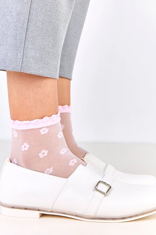 Balti sieviešu pussprādzītes ar ādas...