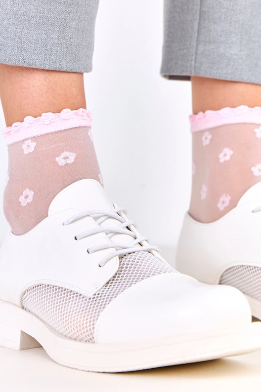 Balti sieviešu pussprādzītes ar tīklu...