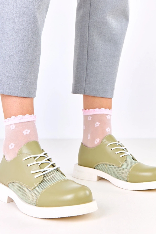 Zaļi sieviešu pussprādzītes ar tīklu...