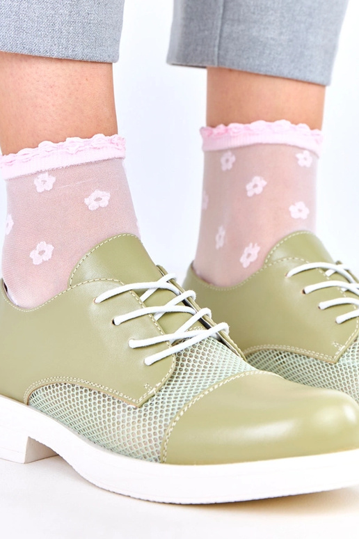 Zaļi sieviešu pussprādzītes ar tīklu...