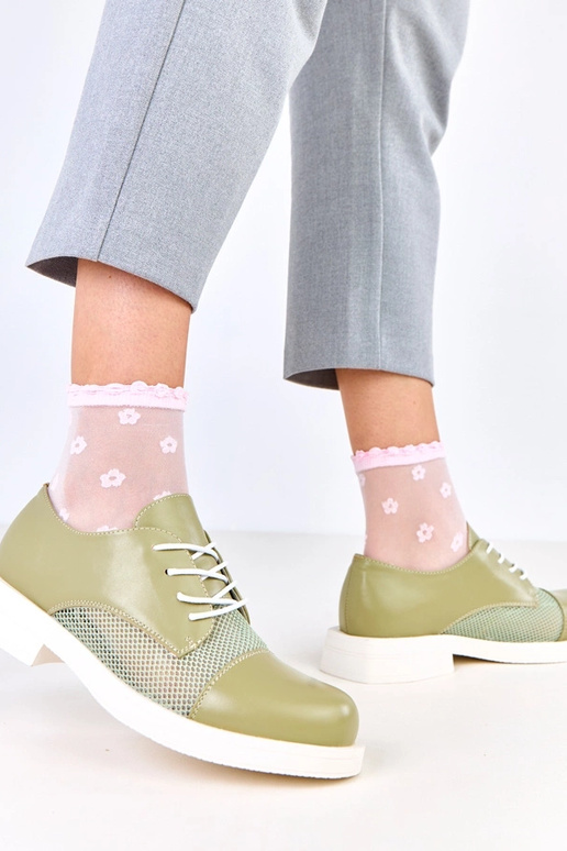 Zaļi sieviešu pussprādzītes ar tīklu...