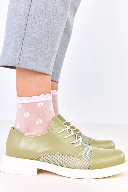 Zaļi sieviešu pussprādzītes ar tīklu...