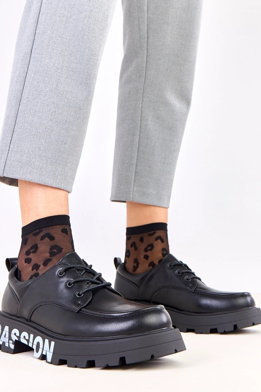 Melni sieviešu pusbačiai ar rakstu uz...