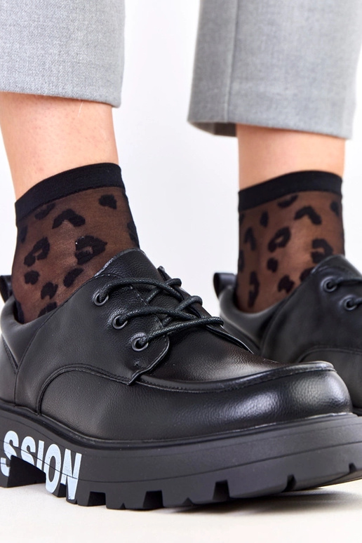 Melni sieviešu pusbačiai ar rakstu uz...