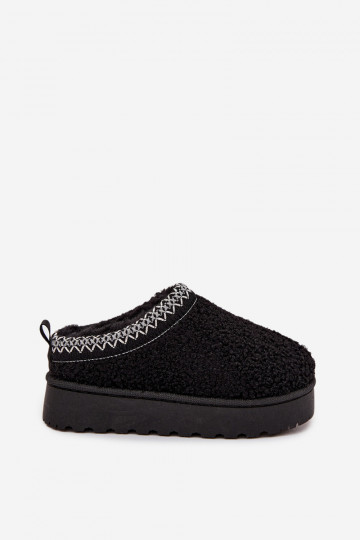 sniega apavi Bērnu apavi Jaunatne ar kažokādu Typu Baranek melnas krāsas Selathiel 2